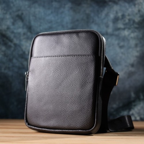 Сумка Vintage З натуральної шкіри Чорна (22862)