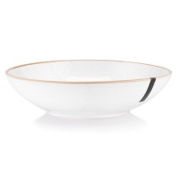 Тарілка Ardesto Apulia, 820мл, 20.8см, кераміка, білий (AR2921AW)