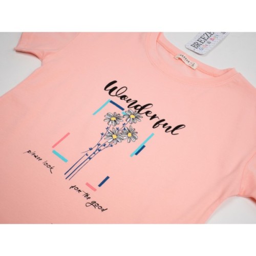 Футболка дитяча Breeze WONDERFUL (19868-152G-peach)