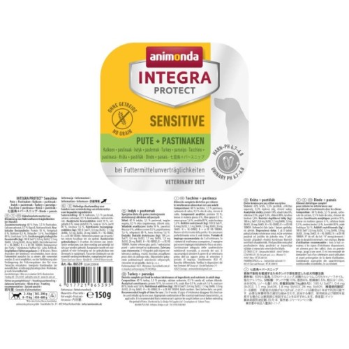 Консерви для собак Animonda Integra Protect Sensitiv Turkey + Parsnips 150 г (4017721865395)