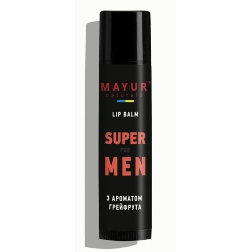 Бальзам для губ Mayur Super For Men Для чоловіків З ароматом грейпфрута 5 г (4820230955309)