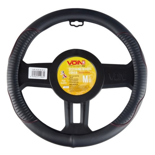Чохол на руль VITOL M чорн (VLOD-24LC8 BK/RD M)