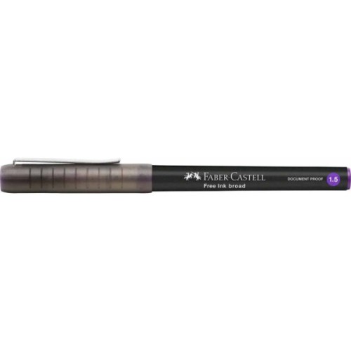 Ролер Faber-Castell Free Ink rollerball, колір чорнила фіолетовий, 1,5 мм, одноразовий (31341)