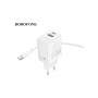 Зарядний пристрій BOROFONE BN29 Fuente 1xUSB-C PD30W + 1xUSB QC3.0 White (6941991120329)