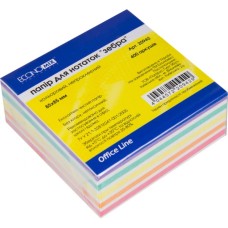 Папір для нотаток Economix Зебра 85х85 мм 400 аркушів, кольоровий (E20942)