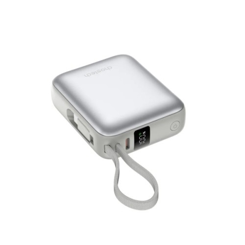 Батарея універсальна Choetech 10000mAh, 35W. PD/3.0, LED Display, buid-in type-C cabel, Silver (B832-SL)
