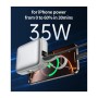 Батарея універсальна Choetech 10000mAh, 35W. PD/3.0, LED Display, buid-in type-C cabel, Silver (B832-SL)