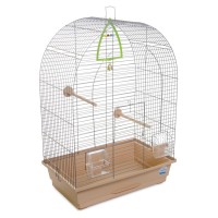 Клітка для птахів Природа "Арка" 44x65x28 см хром/бежева (4823082414949)