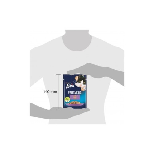 Вологий корм для кішок Purina Felix Fantastic з ягням у желе 85 г (7613039838969)