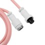 Дата кабель USB-C + USB A to USB-C 1.36m Coiled Aviator pink Keychron (CAB15_KEYCHRON)