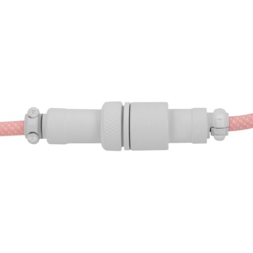 Дата кабель USB-C + USB A to USB-C 1.36m Coiled Aviator pink Keychron (CAB15_KEYCHRON)