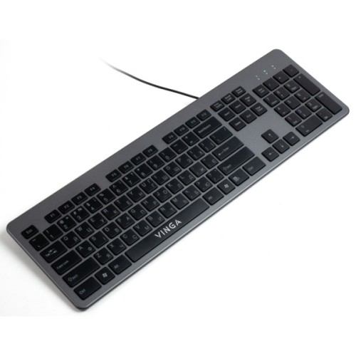 Клавіатура Vinga KB735 black-grey