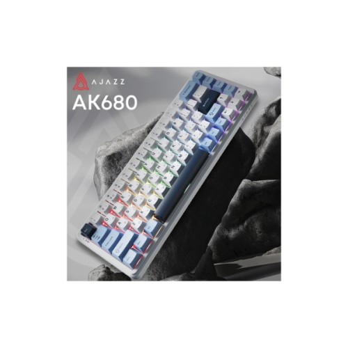 Клавіатура Ajazz AK680 MAX (8+8K) Magnetic Switch RGB Wireless/Bluetooth/USB White (AK680-M-BWD-A)