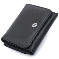 Гаманець ST Leather З натуральної шкіри Чорний (22722)