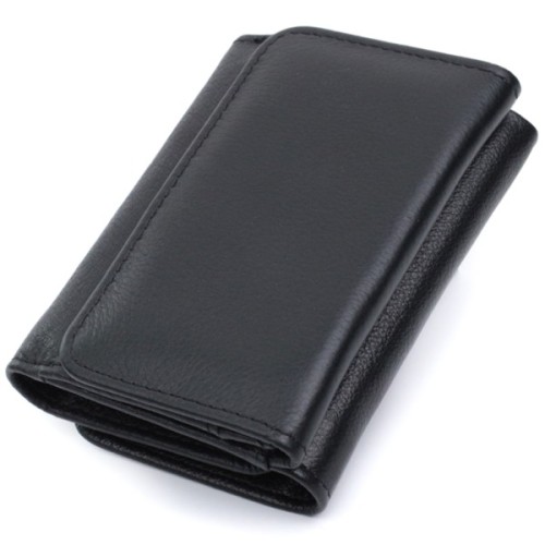 Гаманець ST Leather З натуральної шкіри Чорний (22722)