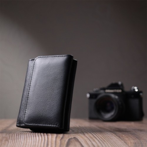 Гаманець ST Leather З натуральної шкіри Чорний (22722)