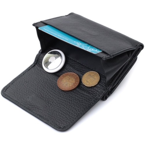 Гаманець ST Leather З натуральної шкіри Чорний (22722)