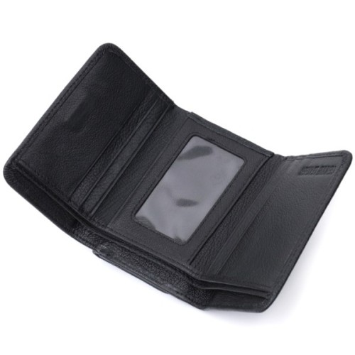 Гаманець ST Leather З натуральної шкіри Чорний (22722)