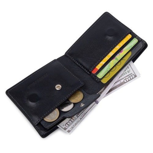 Портмоне Grande Pelle Шкіряне Синє (11552)