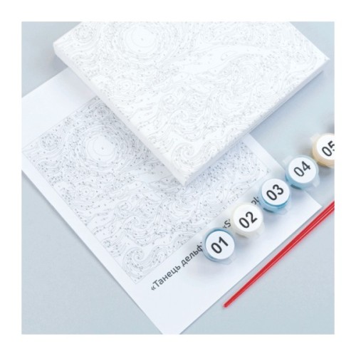 Картина по номерам Rosa Танець дельфіна, 15х15см, з мольбертом (4823098548614)