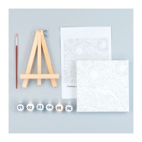 Картина по номерам Rosa Танець дельфіна, 15х15см, з мольбертом (4823098548614)