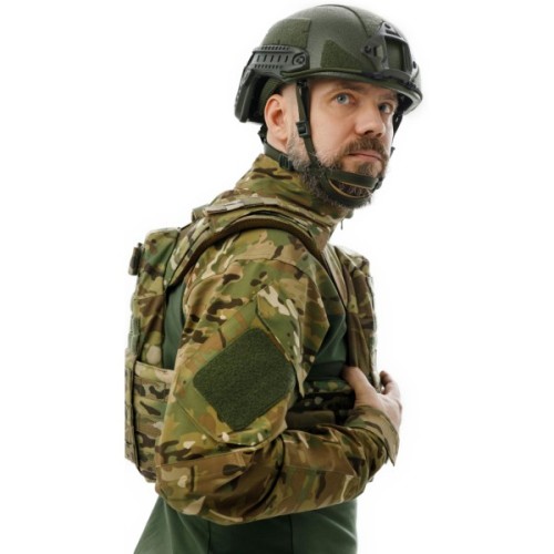 Шолом військовий Ukrainian Armor FAST Устраш 1.0, розмір M, зелений (FASTMRG)