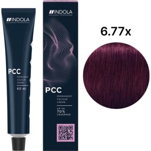Фарба для волосся Indola Permanent Caring Color 6.77х - Русявий екстра фіолетовий (4045787933222)