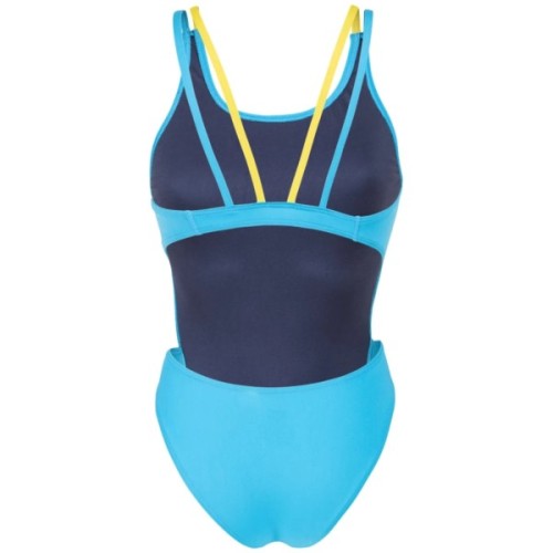 Купальник Arena Swimsuit Tech Multi Solid 008054-820 блакитний, жовтий 42 (3468337740124)