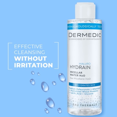 Міцелярна вода Dermedic Hydrain 3 Hialuro H2O 500 мл (5901643174569)