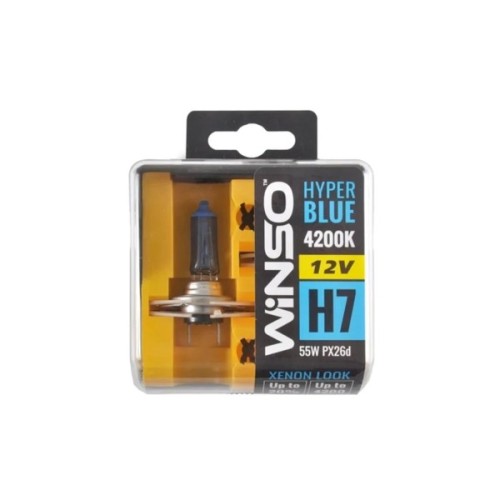Автолампа WINSO H7 HYPER BLUE 4200K 55W PX26d SET (712750)