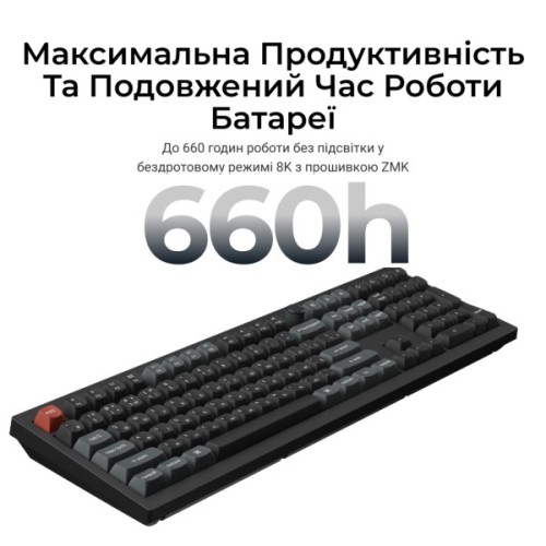 Клавіатура Keychron V6 Ultra Keychron Red Switch RGB UA Black (V6U-D1-UA)