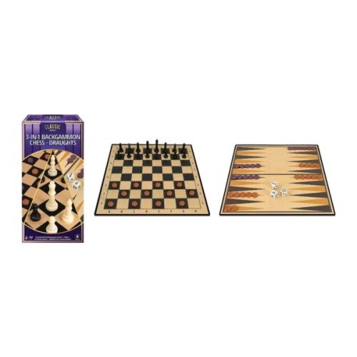 Настільна гра Ambassador Набір 3-in-1 Backgammon Chess Draughts (англ) (6337864)