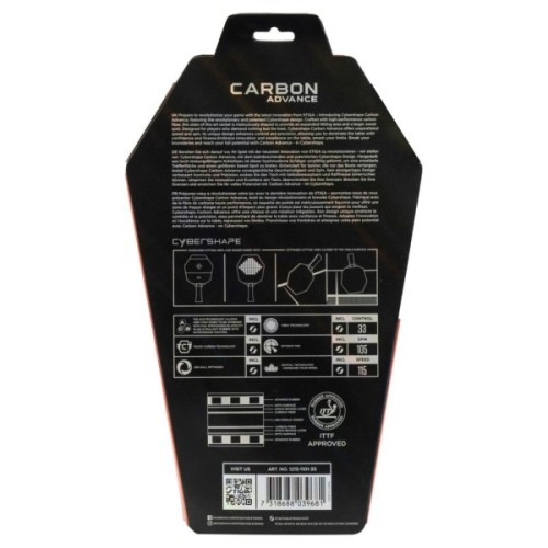 Ракетка для настільного тенісу Stiga Carbon Advance Cybershape FL (1215-1101-35) (932356)