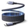 Дата кабель USB-C to USB-C 1.0m 240W 480Mbps braided black Ugreen (85973)