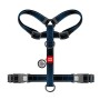 Шлея для собак WAUDOG Nylon Mono анатомічна H-подібна з QR паспортом, пластиковий фастекс, S чорна (54561)