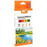 Олівці кольорові Yes Orange Line 18 кольорів з точилкою (290739)