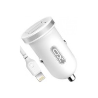Зарядний пристрій XO 2xUSB 2.1A + cable USB to Lightning white (TZ08-L-WH)