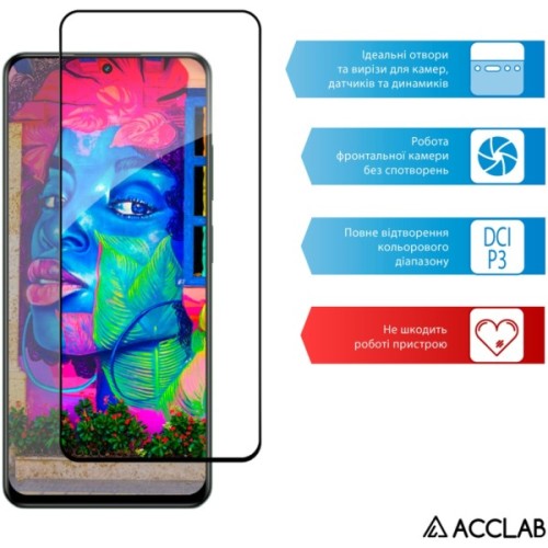 Скло захисне ACCLAB Full Glue Realme 12+ Black (1283126592454)
