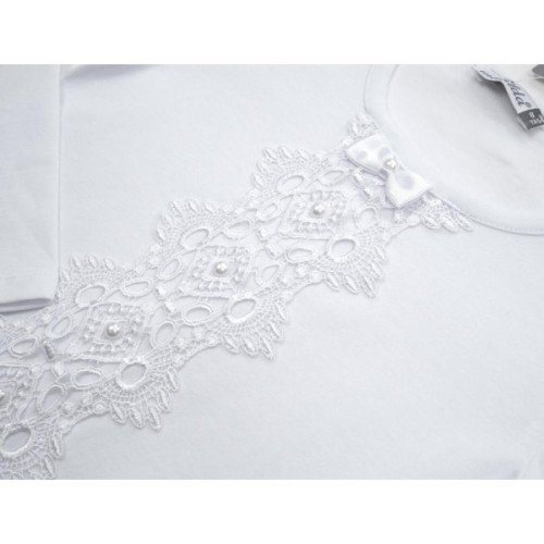Кофта дитяча Matilda з мереживом (6689-128G-white)