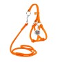 Шлея для собак WAUDOG Glamour з повідцем кругла Д 6 мм А 26-46 см В 30-50 см помаранчева (34014)