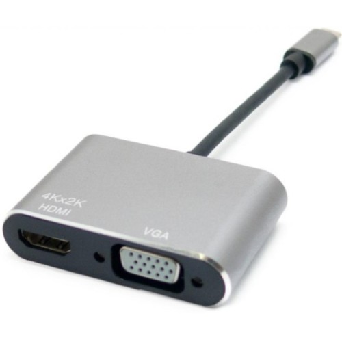 Перехідник Type-C to HDMI / VGA Extradigital (KBV1743)