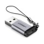 Перехідник USB 3.0 AM to USB-C F gray Ugreen (50533)