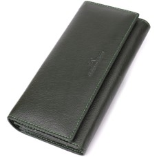 Гаманець ST Leather З натуральної шкіри Зелений (23066)