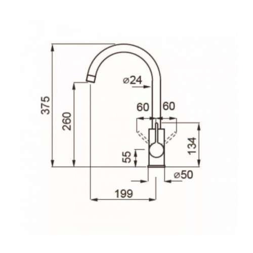 Змішувач Elleci CADDY CROMATO