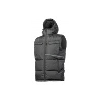 Жилет робочий Hoegert BORGER HT5K920-M утеплений з капюшоном 100% поліестер чорний, M (50) (HT5K920-M)