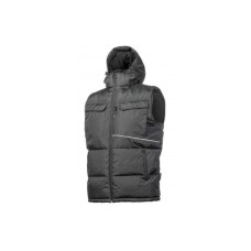 Жилет робочий Hoegert BORGER HT5K920-M утеплений з капюшоном 100% поліестер чорний, M (50) (HT5K920-M)