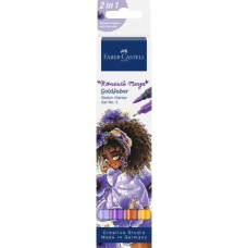 Художній маркер Faber-Castell двосторонніх Goldfaber Romantic Manga Collection, 4 кольори (33011)