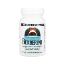 Вітамінно-мінеральний комплекс Source Naturals Берберін, 500 мг, Berberine, 30 вегетаріанських капсул (SN2782)