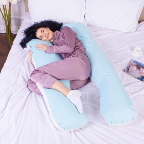 Подушка MirSon для вагітних і відпочинку Eco Line №8017 U-подібна Clear Water (2200006178422)