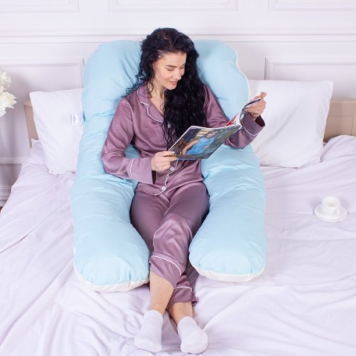 Подушка MirSon для вагітних і відпочинку Eco Line №8017 U-подібна Clear Water (2200006178422)